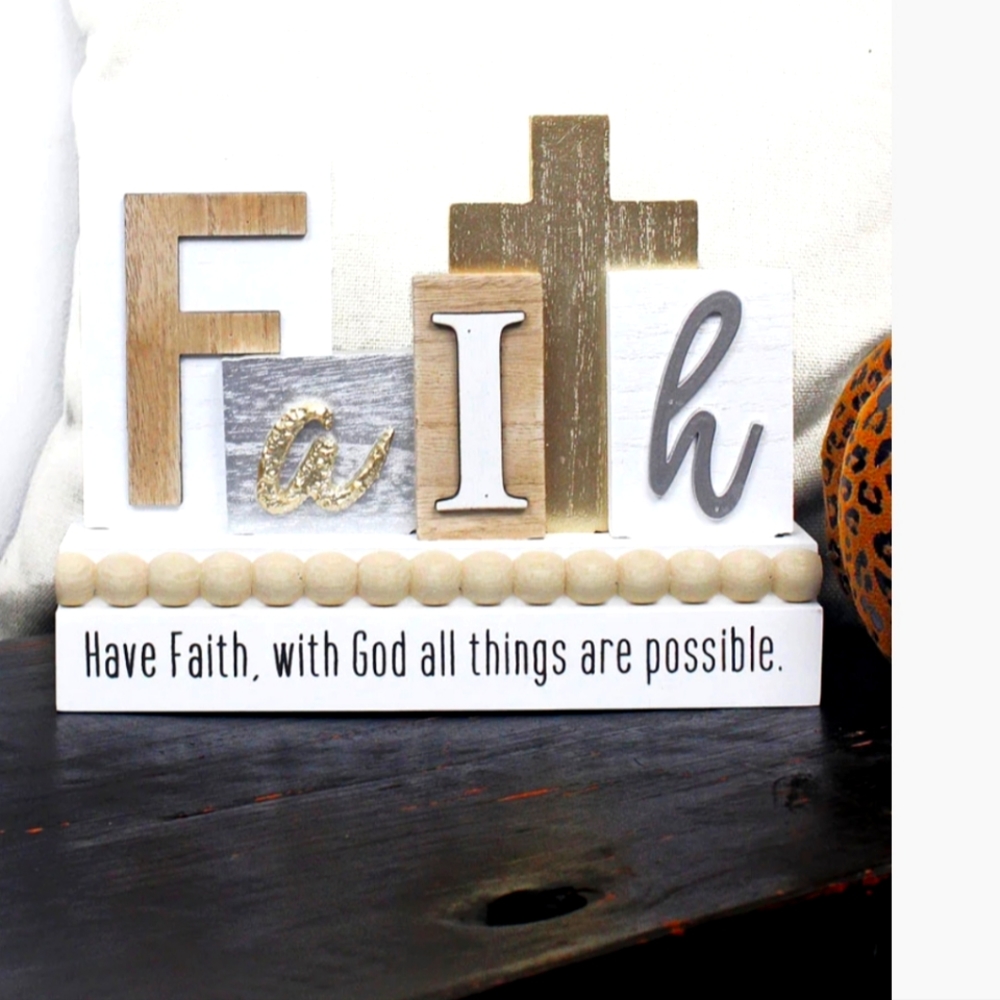 💜 New Wooden Faith Sign - Picture 1 of 2